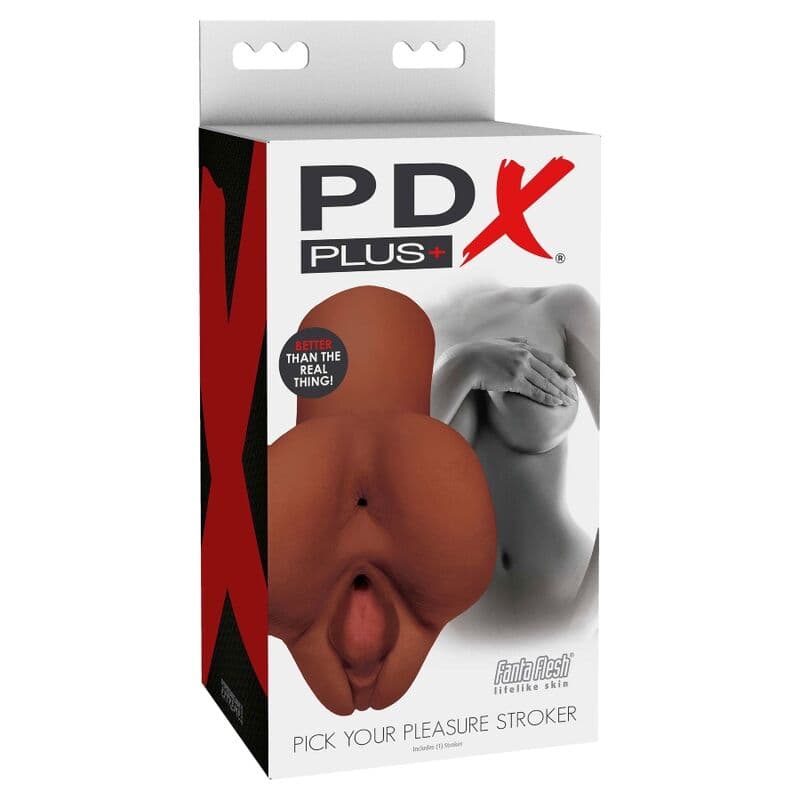 PDX PLUS - PICK YOUR PLEASURE DOUBLE BROWN MASTURBATOR 4