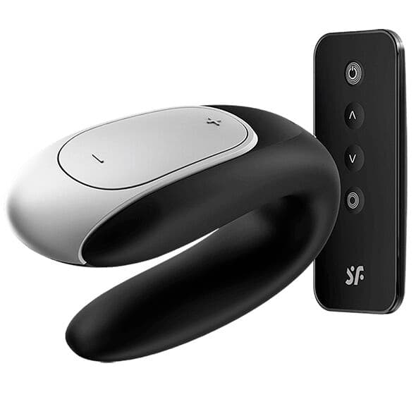 SATISFYER - DOUBLE FUN PARTNER VIBRATOR BLACK 2