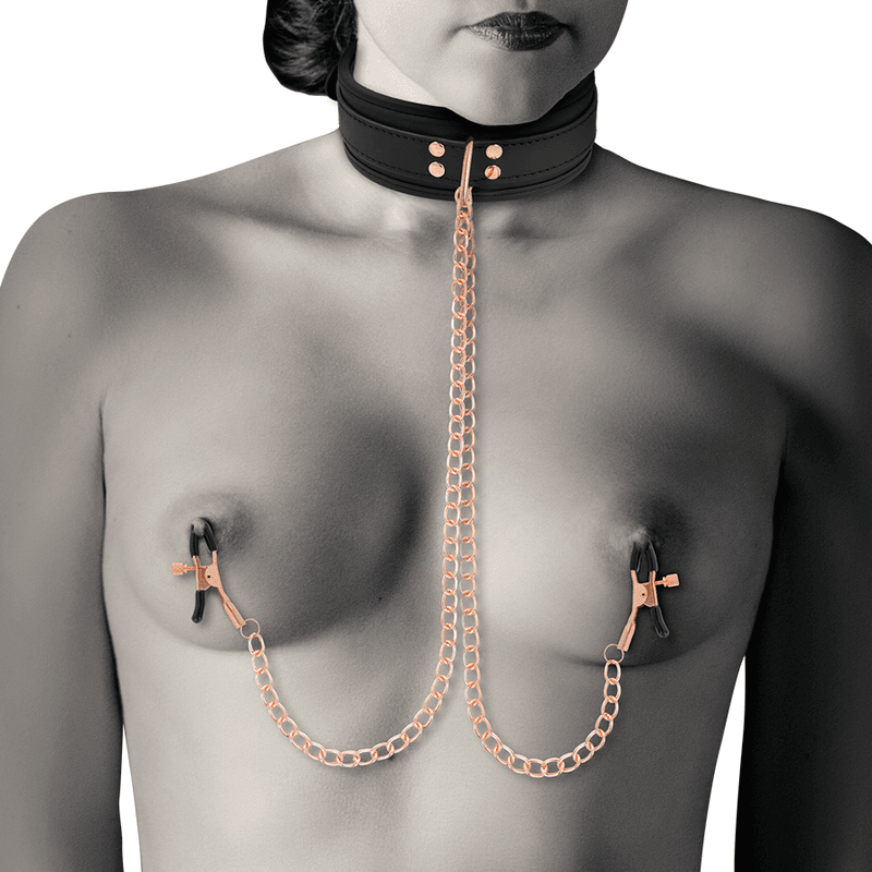 COQUETTE CHIC DESIRE - FANTASY NIPPLE CLAMP NECKLACE WITH NEOPRENE LINING 5