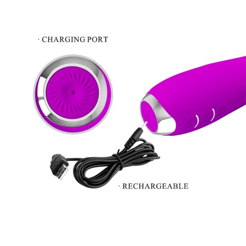 PRETTY LOVE - MOLLY VIBRATOR WITH RECHARGEABLE ROTATION 4