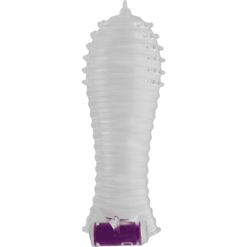 OHMAMA - TEXTURED PENIS SHEATH WITH VIBRATING BULLET 3