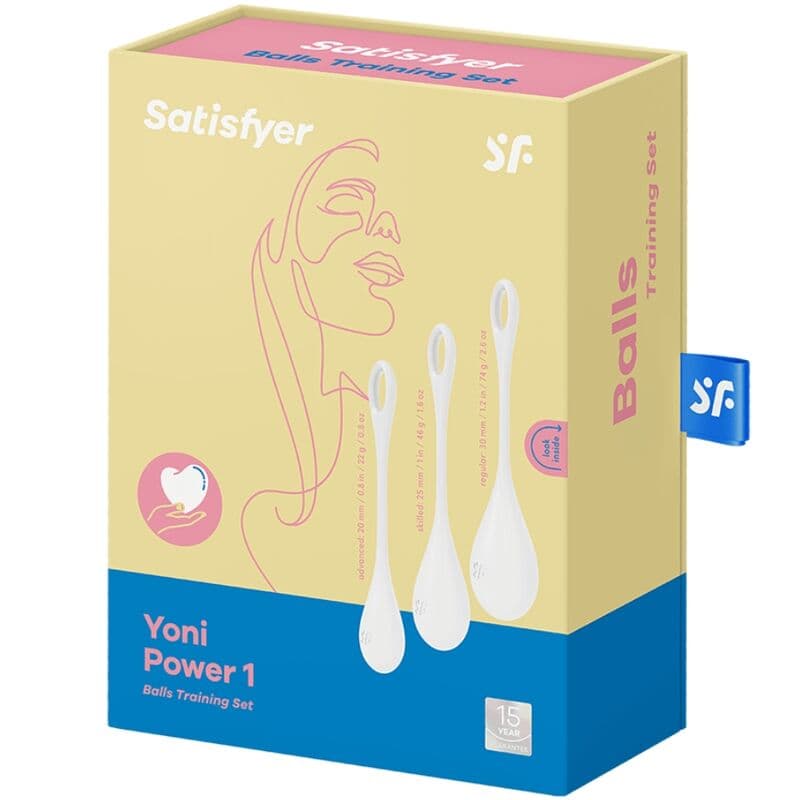 SATISFYER - YONI POWER 1 TRAINING SET WHITE 4