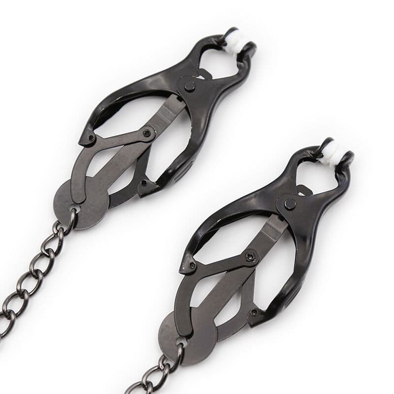 OHMAMA FETISH - JAPANESE NIPPLE Clamps WITH BLACK CHAIN 5