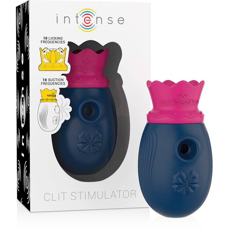 INTENSE - CLITORIS STIMULATOR 10 SUCTION AND LICKING MODES - BLUE 2