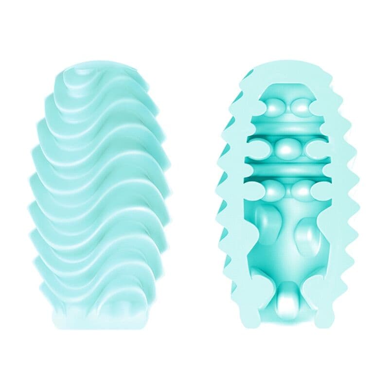 PRETTY LOVE - TURQUOISE DOUBLE SIDED MASTURBATOR EGG 2