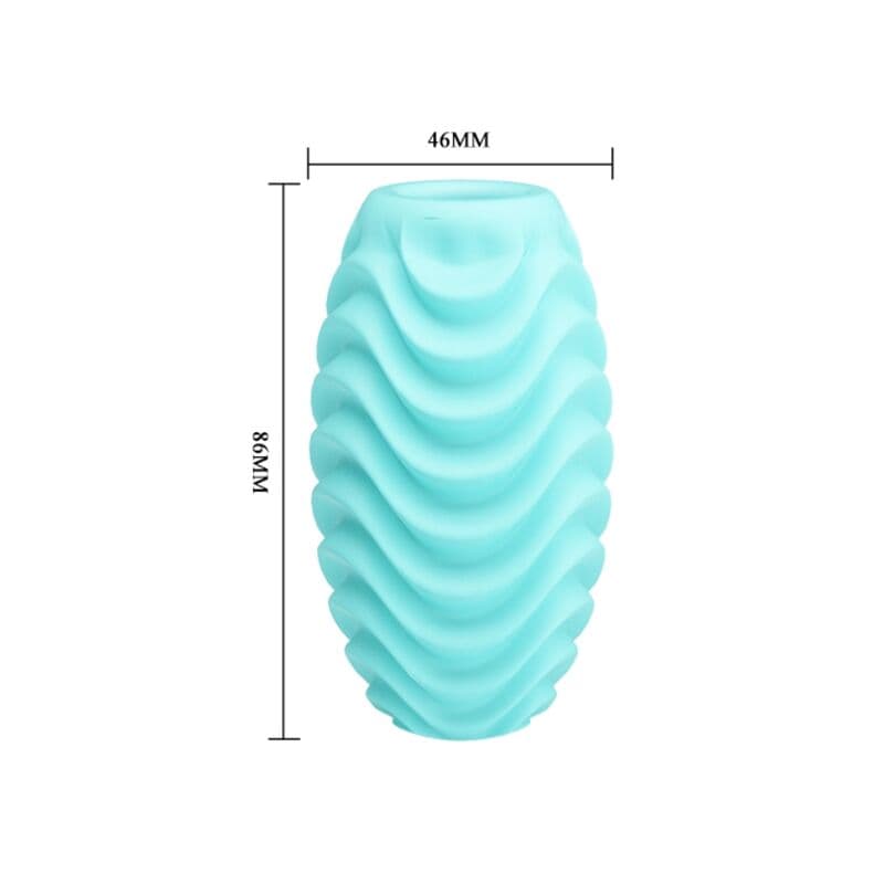 PRETTY LOVE - TURQUOISE DOUBLE SIDED MASTURBATOR EGG 4