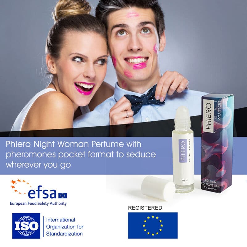 500 COSMETICS - PHIERO NIGHT WOMAN. PERFUME WITH PHEROMONES IN ROLL-ON FORMAT FOR WOMEN 2
