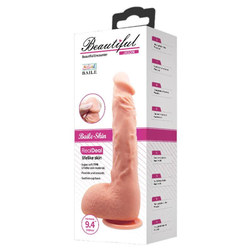 BAILE - REALISTIC DILDO JASON NATURAL 24 CM 4