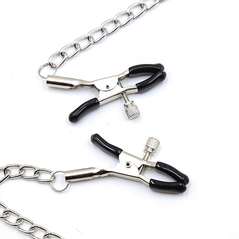 OHMAMA FETISH BLACK BALL GAG WITH NIPPLE CLAMPS 2