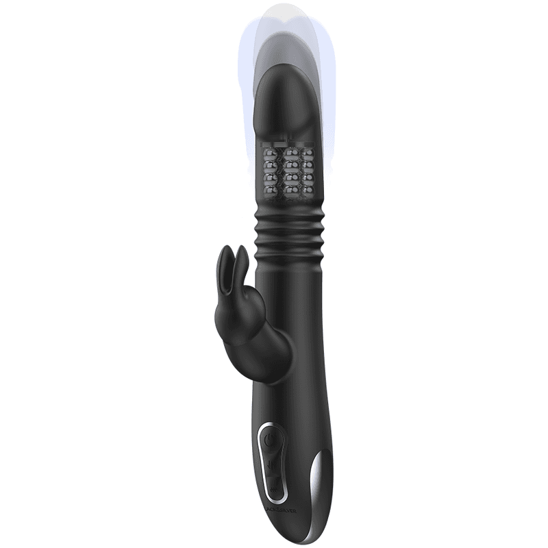 BLACK&SILVER - KENJI UP & DOWN RABBIT VIBRATOR + WATCHME REMOTE CONTROL 3