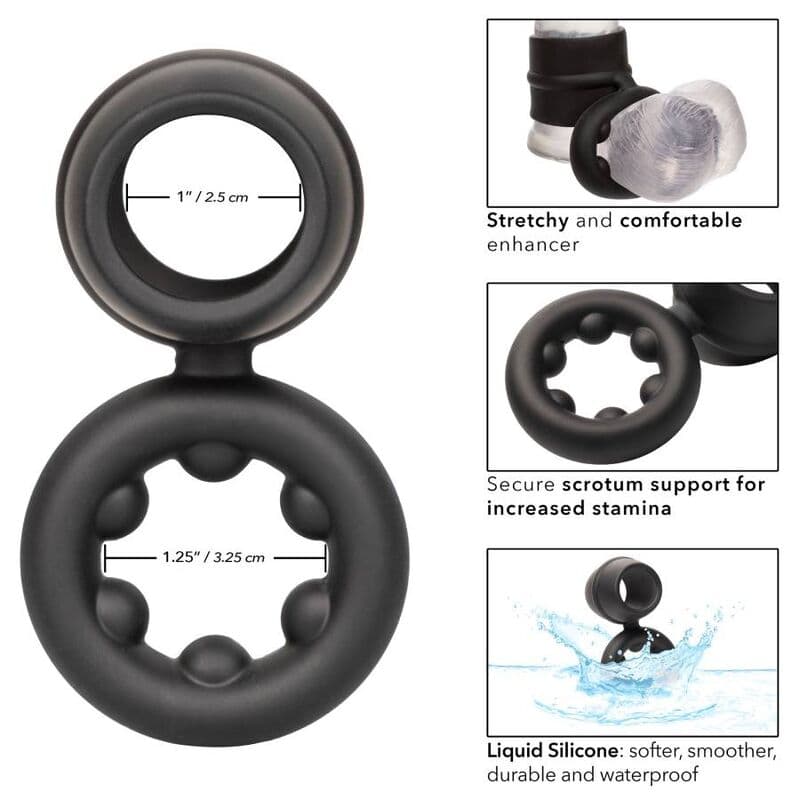 CALEXOTICS - ALPHA DUAL MAGNUM RING BLACK 3