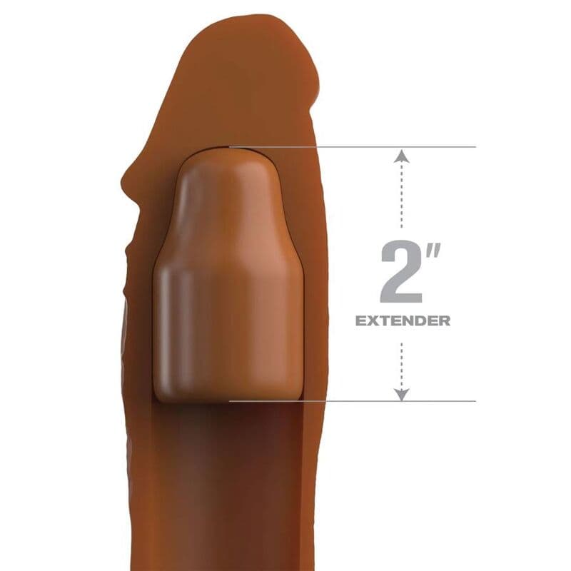 FANTASY X- TENSIONS - PIPEDREAMS SLEEVE 20,32 CM + 5,00 CM INCH PLUG CARAMEL 2