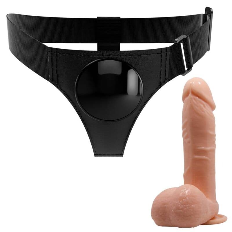 PRETTY LOVE - HARNESS BRIEFS UNIVERSAL HARNESS WITH DILDO TOM 20 CM NATURAL 3