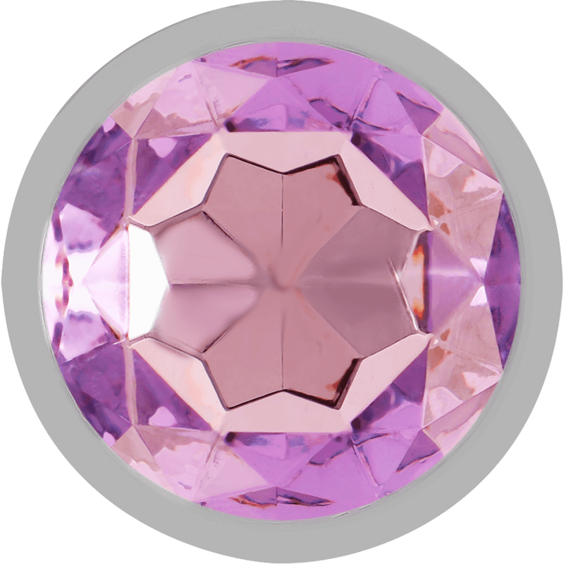 INTENSE - ALUMINUM METAL ANAL PLUG WITH VIOLET CRYSTAL SIZE S 4