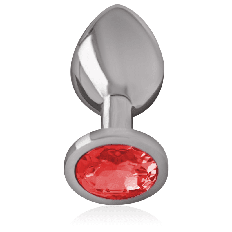 INTENSE - ALUMINUM METAL ANAL PLUG WITH RED CRYSTAL SIZE S 2