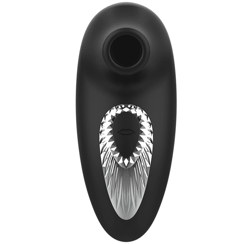 BLACK&SILVER - DRAKE DELUXE SUCKING VIBE RECHARGEABLE SILICONE BLACK 3