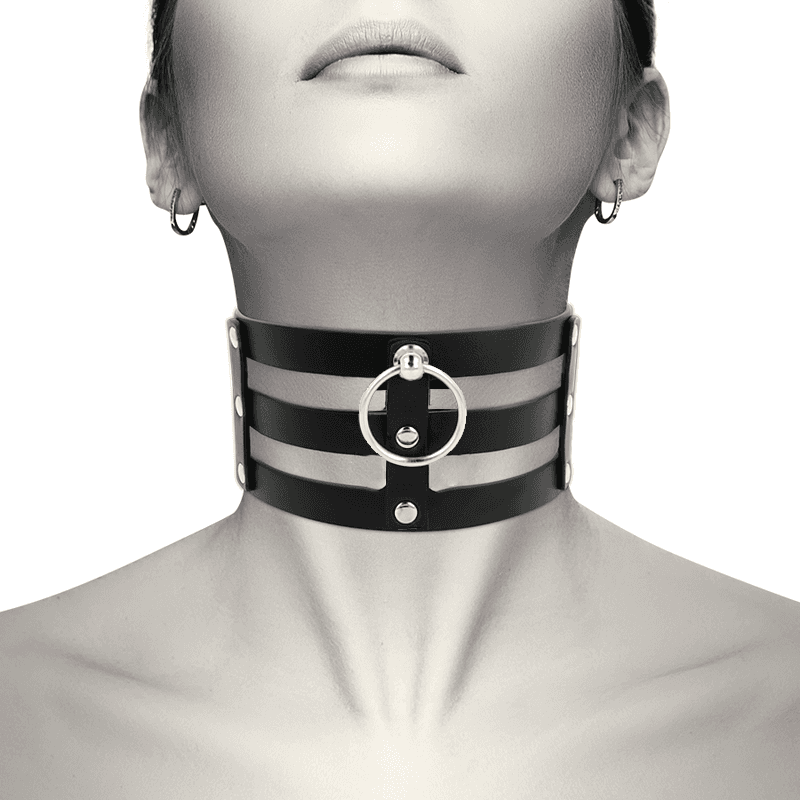 COQUETTE CHIC DESIRE - FETISH STYLE VEGAN LEATHER CHOKER 2