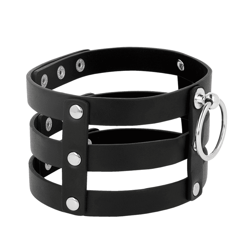 COQUETTE CHIC DESIRE - FETISH STYLE VEGAN LEATHER CHOKER 5