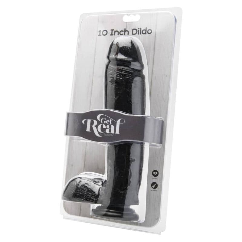 GET REAL - DILDO 25,5 CM WITH BALLS BLACK 2