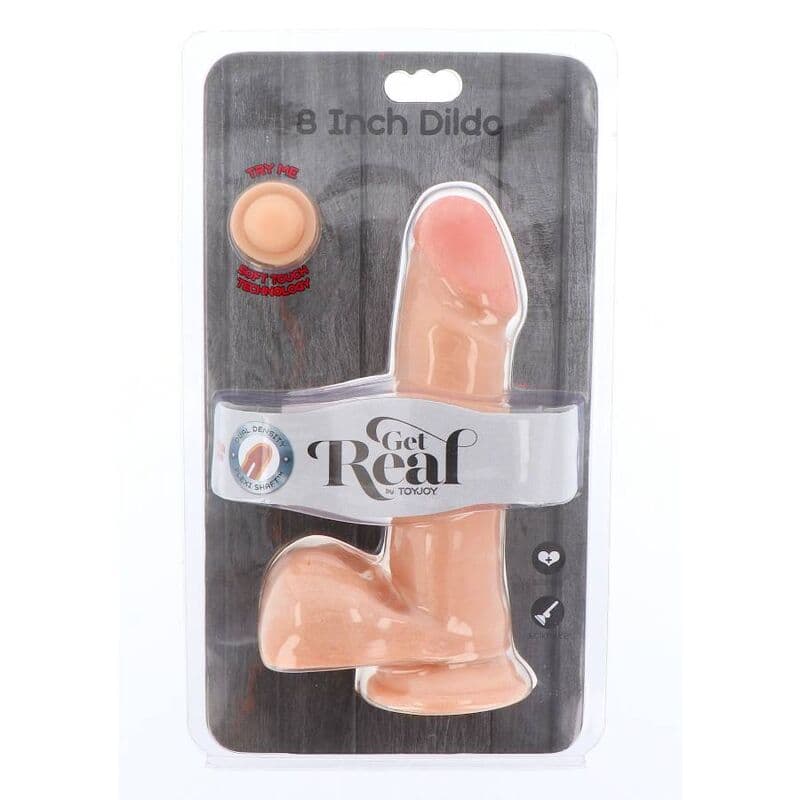 GET REAL - DUAL DENSITY DILDO 18 CM BALLS SKIN 3