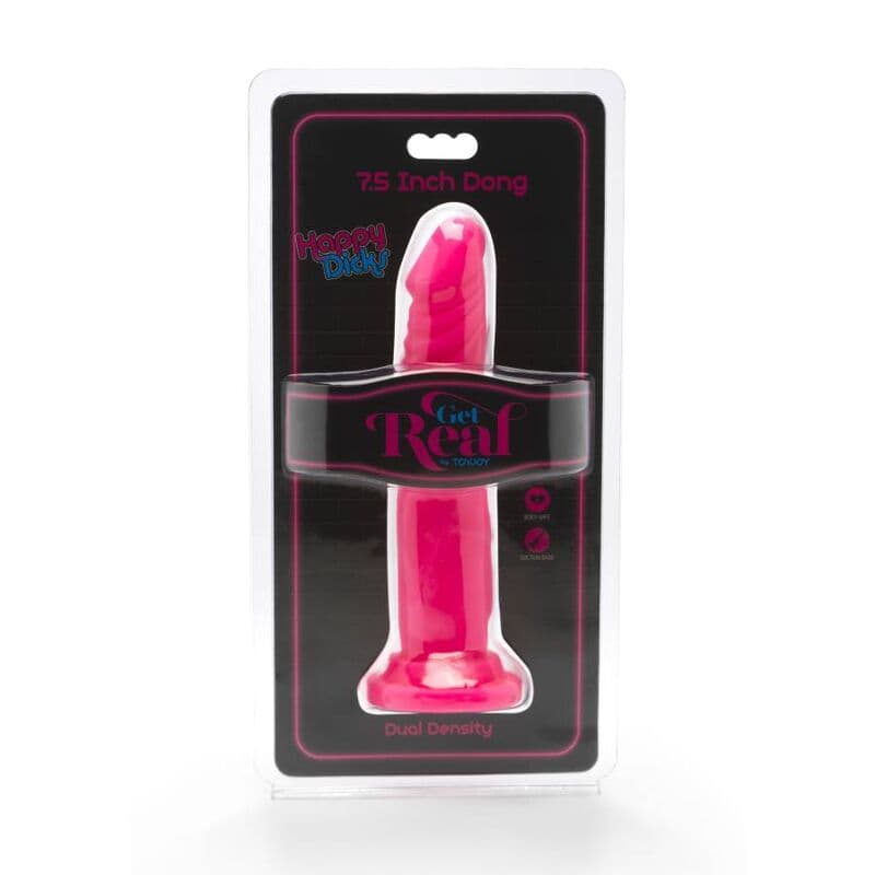 GET REAL - HAPPY DICKS DONG 19 CM PINK 2