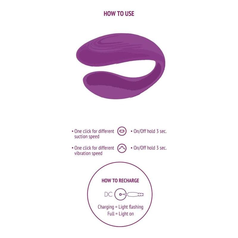 XOCOON - BOUND LOVE COUPLES VIBRATOR PURPLE 5