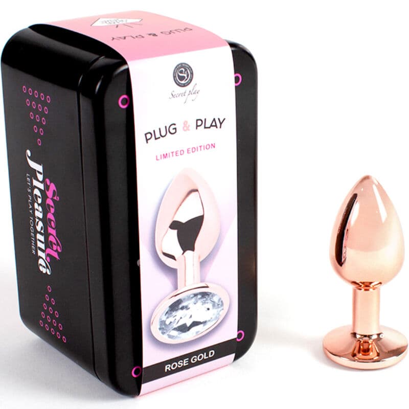 SECRETPLAY - METAL BUTT PLUG ROSE GOLD SMALL SIZE 7 CM 2