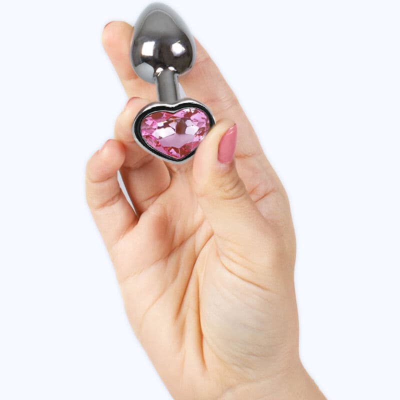 SECRETPLAY - METAL BUTT PLUG FUCHSIA HEART SMALL SIZE 7 CM 5