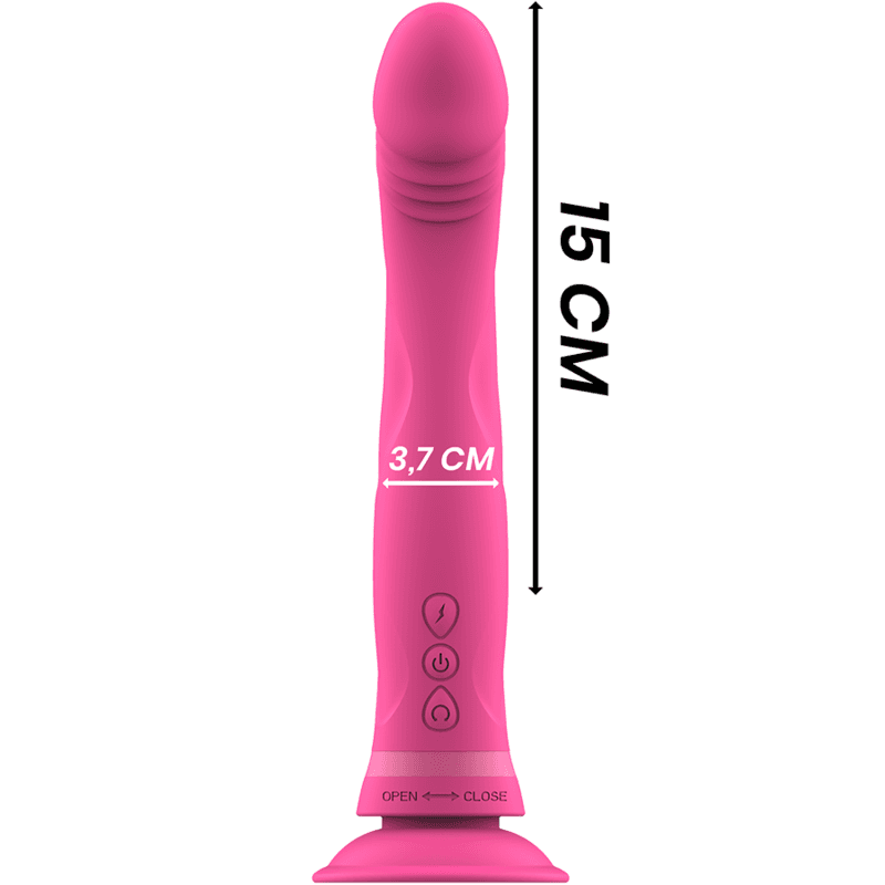 INTENSE - MICHELANGELO PINK SILICONE VIBRATOR DILDO 4