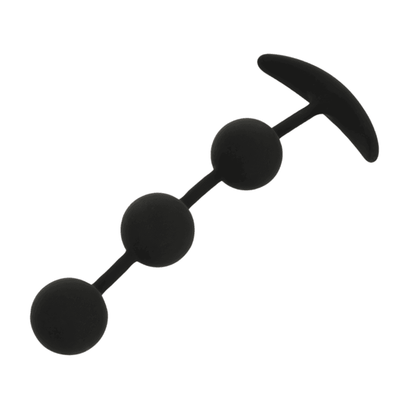 BLACK&SILVER - HARRY ANAL ROSARY 3 SILICONE SPHERES 14 CM 2