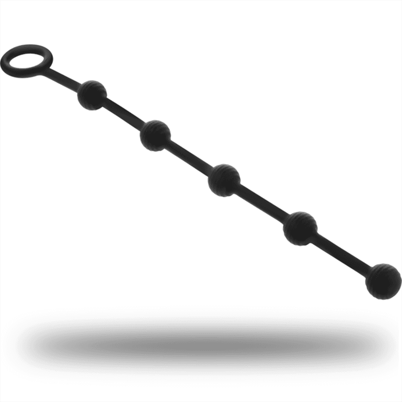 BLACK&SILVER - KORG ANAL ROSARY SILICONE INITIATION 21 CM 2