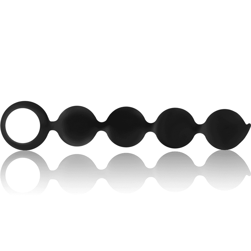 BLACK&SILVER - LENNON ANAL ROSARY 4 SILICONE SPHERES 15 CM 4