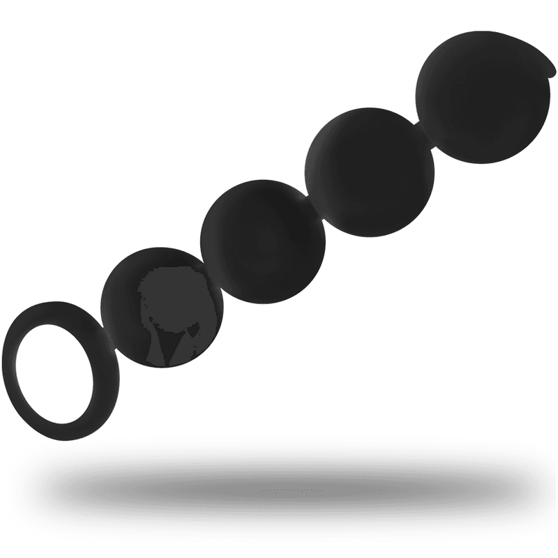 BLACK&SILVER - LENNON ANAL ROSARY 4 SILICONE SPHERES 15 CM