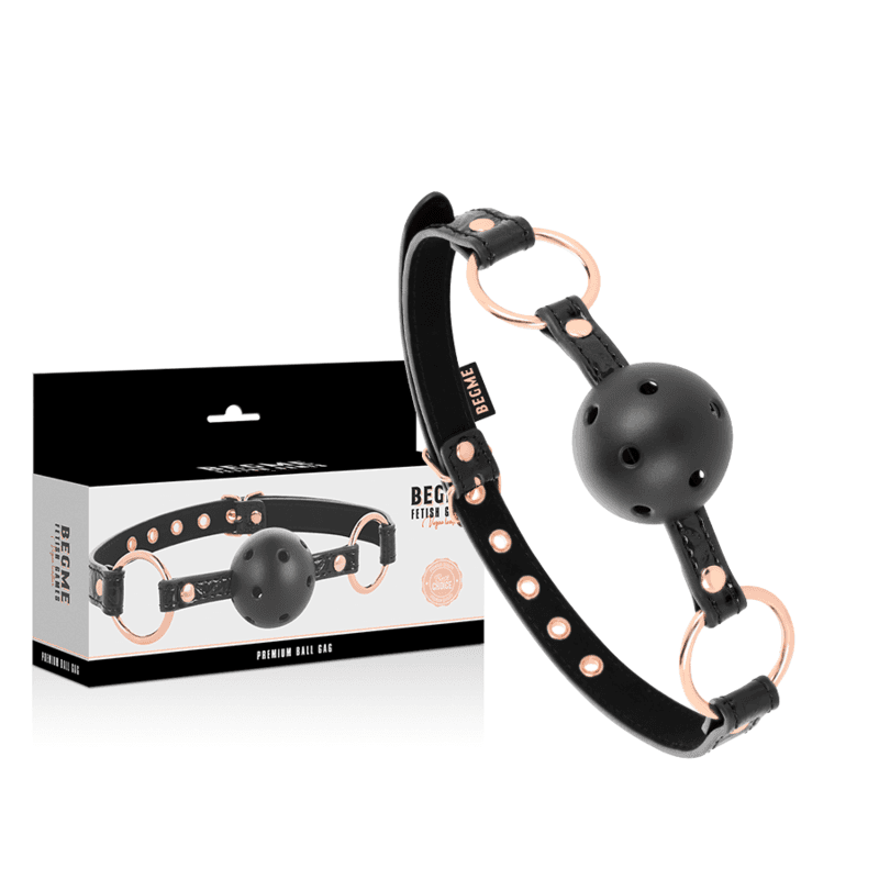 BEGME - BLACK EDITION BALL GAG VEGAN LEATHER 2