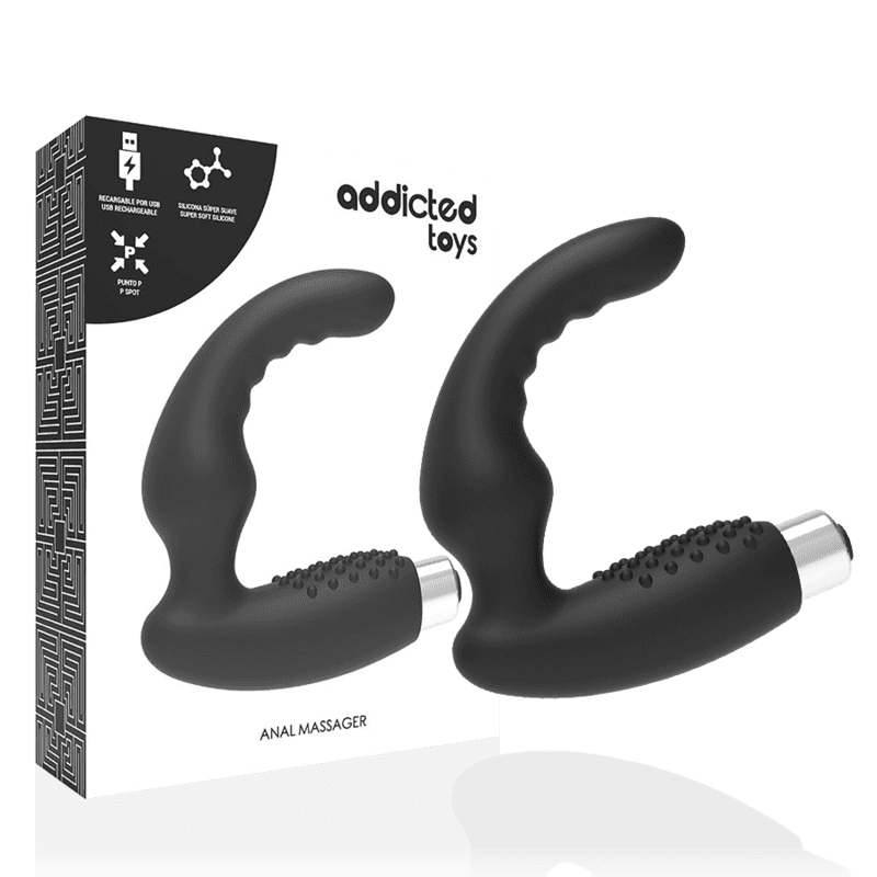 ADDICTED TOYS - PROSTATIC VIBRATOR RECHARGEABLE MODEL 2 - BLACK 2