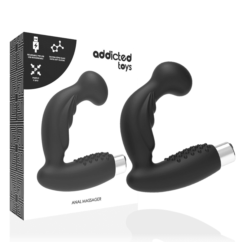 ADDICTED TOYS - PROSTATIC VIBRATOR RECHARGEABLE MODEL 3 - BLACK 2