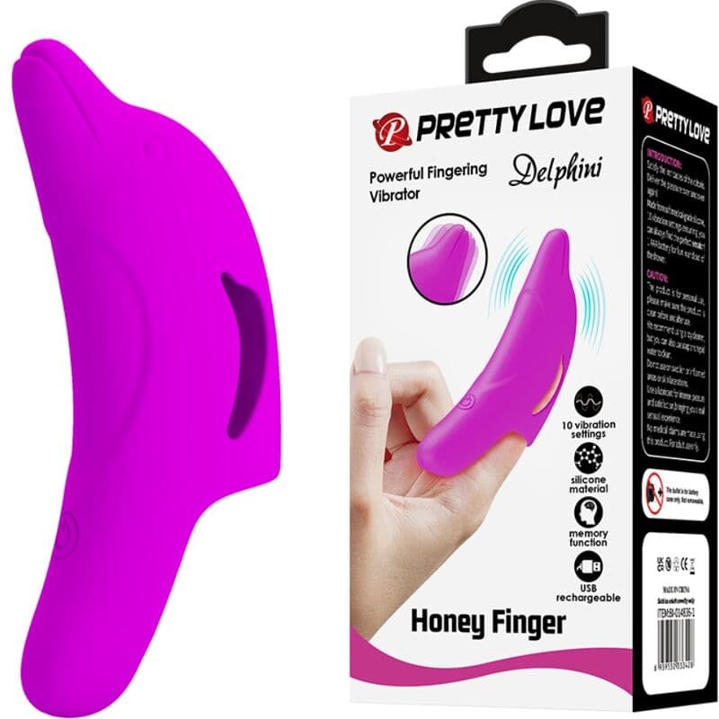 PRETTY LOVE - DELPHINI POWERFUL PURPLE FINGER STIMULATOR 2