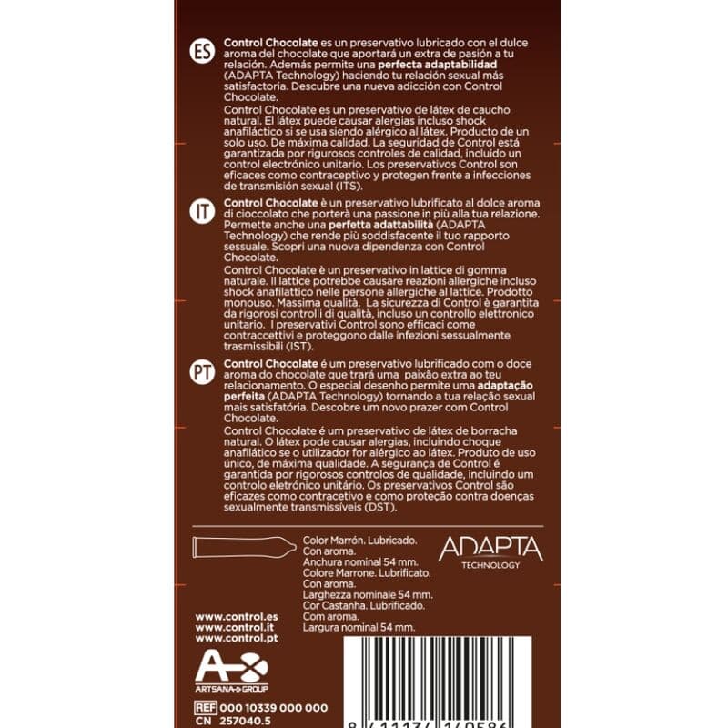 CONTROL - ADAPTA CHOCOLATE CONDOMS 12 UNITS 2
