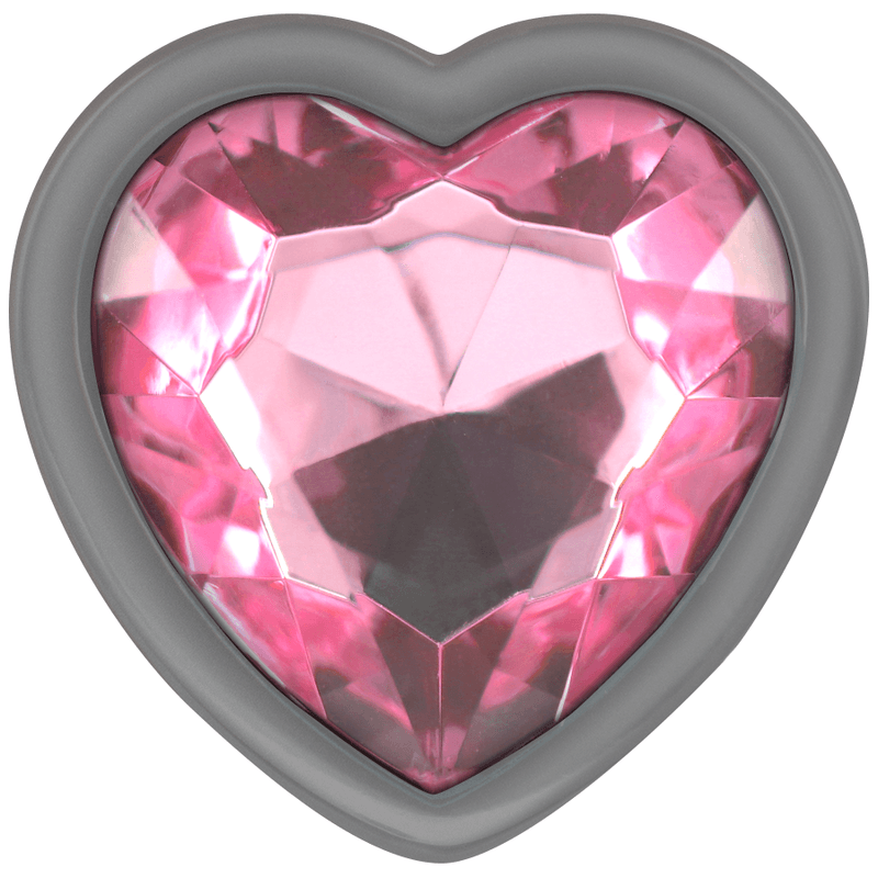 INTENSE - ALUMINUM METAL ANAL PLUG PINK HEART SIZE M 5