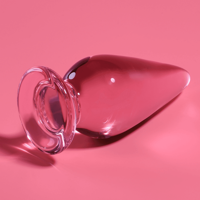 NEBULA SERIES BY IBIZA - MODEL 4 ANAL PLUG BOROSILICATE GLASS PINK 11 CM -O- 5 CM
