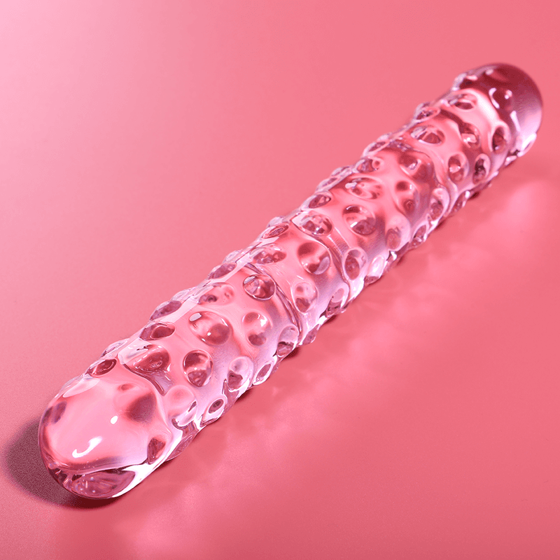 NEBULA SERIES BY IBIZA - MODEL 15 DILDO BOROSILICATE GLASS PINK 18.5 CM -O- 3 CM