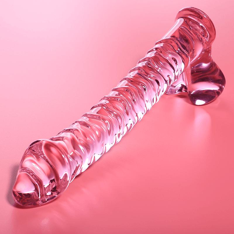 NEBULA SERIES BY IBIZA - MODEL 23 DILDO BOROSILICATE GLASS PINK 21.5 CM -O- 4 CM