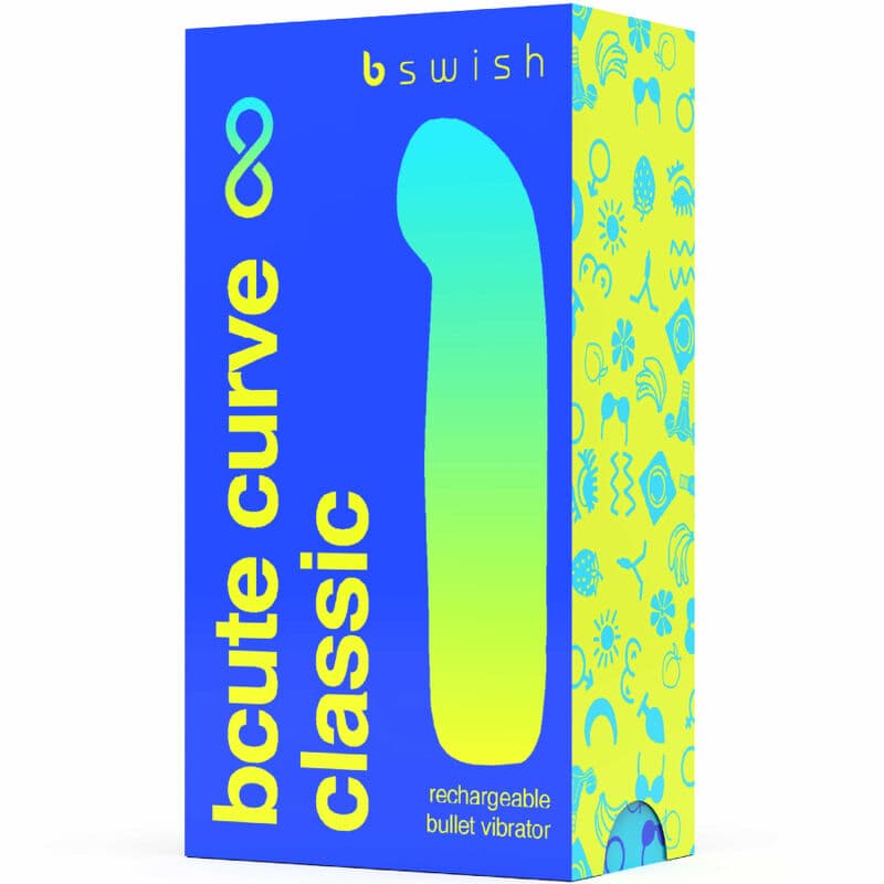B SWISH - BCUTE CURVE INFINITE CLASSIC RECHARGEABLE VIBRATOR BLUE SILICONE 4
