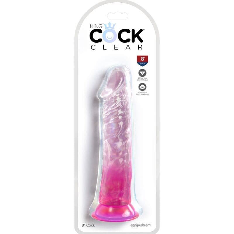KING COCK - CLEAR REALISTIC PENIS 19.7 CM PINK 2