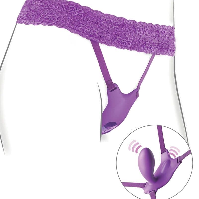 FANTASY FOR HER - BUTTERFLY HARNESS G-SPOT WITH VIBRATOR, RECHARGEABLE & REMOTE CONTROL VIOLET 4