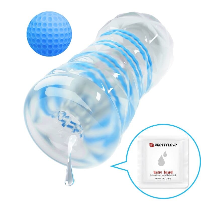PRETTY LOVE - SMALL MASTURBATOR WITH BLUE SPIRALS 2