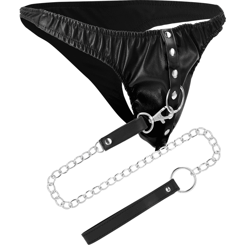 DARKNESS - SUBMISSION THONG WITH METAL CHAIN 5