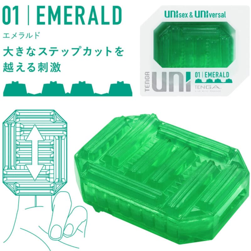 TENGA - UNI EMERALD MASTURBATOR THIMBLE 2