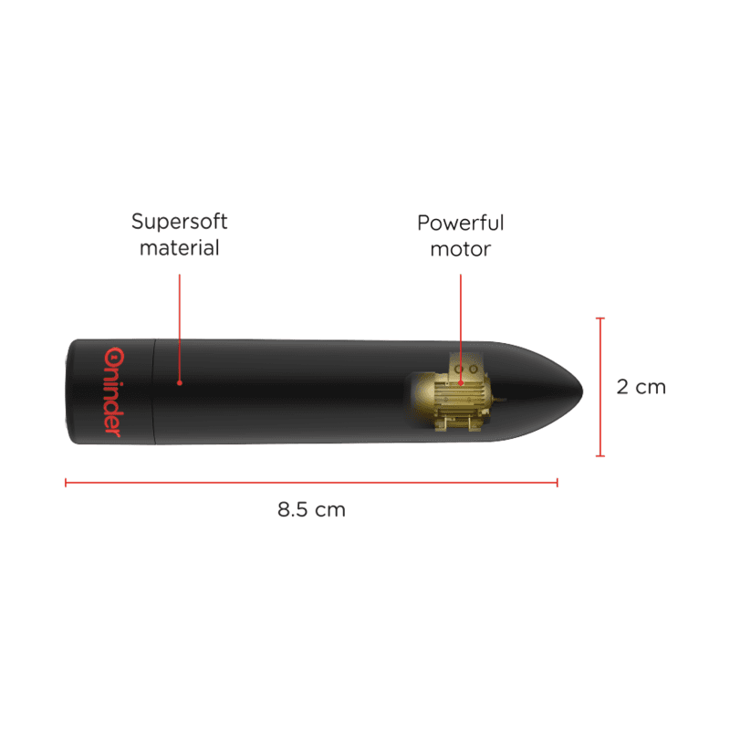 ONINDER - BERLIN BULLET VIBRATOR BLACK 9 MODES 8.5 X 2 CM - FREE APP 4