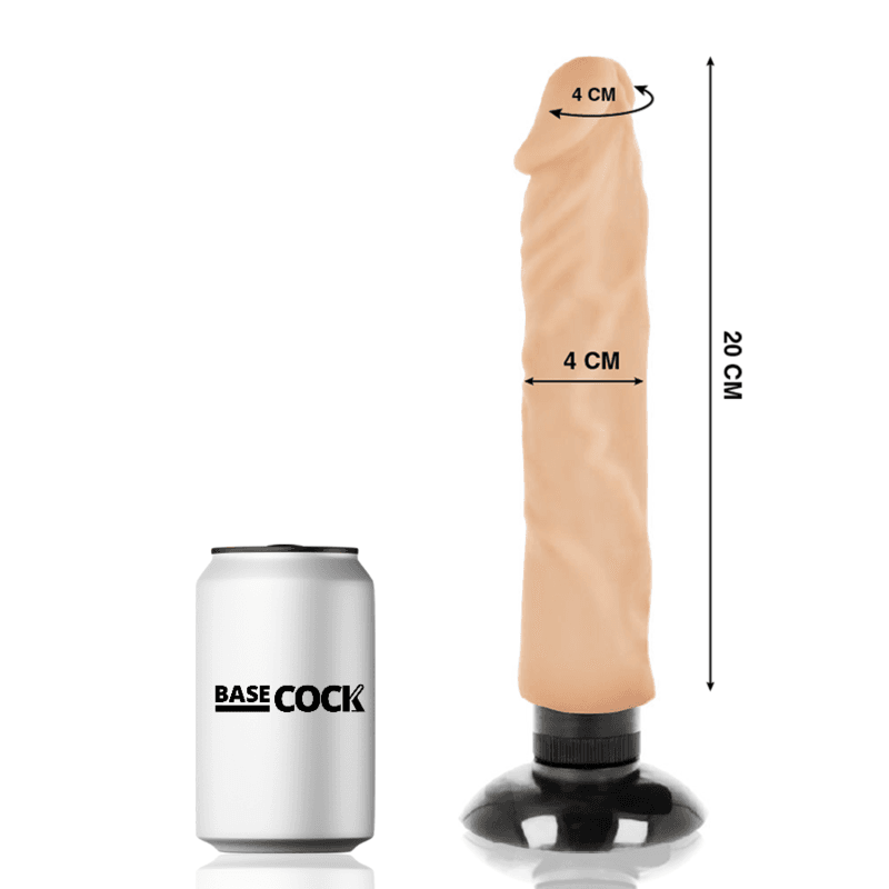 BASECOCK - VIBRADOR REALÍSTICO 2-1 20 CM -O- 4 CM 3